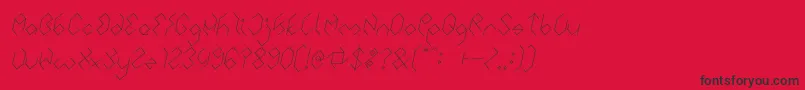 INSIDE THE BOX Italic Font – Black Fonts on Red Background