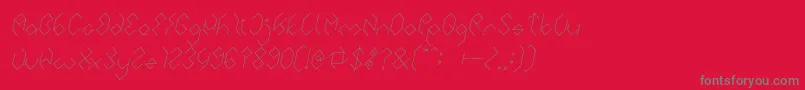 fuente INSIDE THE BOX Italic – Fuentes Grises Sobre Fondo Rojo