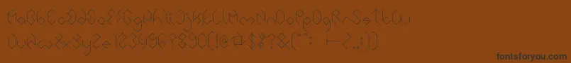 INSIDE THE BOX Font – Black Fonts on Brown Background