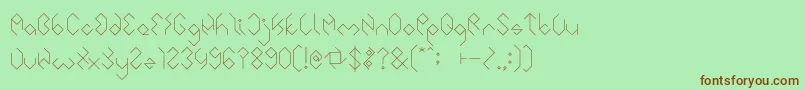 INSIDE THE BOX Font – Brown Fonts on Green Background