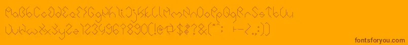 INSIDE THE BOX Font – Brown Fonts on Orange Background
