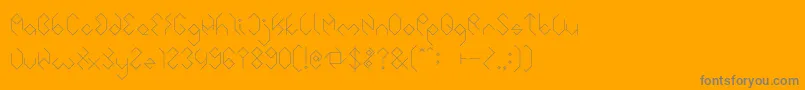 INSIDE THE BOX Font – Gray Fonts on Orange Background