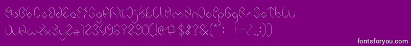 INSIDE THE BOX Font – Green Fonts on Purple Background