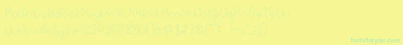 INSIDE THE BOX Font – Green Fonts on Yellow Background