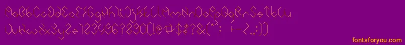 INSIDE THE BOX Font – Orange Fonts on Purple Background
