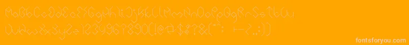 INSIDE THE BOX-Schriftart – Rosa Schriften auf orangefarbenem Hintergrund