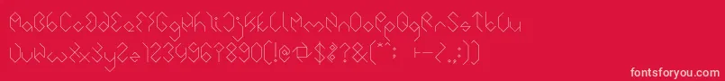INSIDE THE BOX Font – Pink Fonts on Red Background