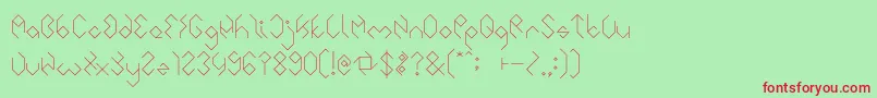 INSIDE THE BOX Font – Red Fonts on Green Background