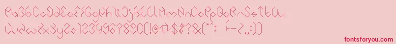 INSIDE THE BOX Font – Red Fonts on Pink Background