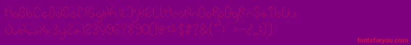 INSIDE THE BOX Font – Red Fonts on Purple Background