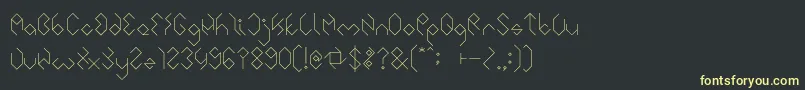 INSIDE THE BOX Font – Yellow Fonts on Black Background