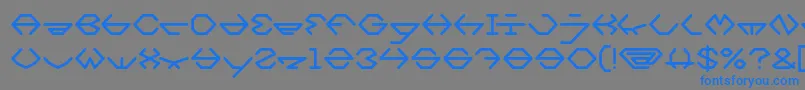 inside-Schriftart – Blaue Schriften auf grauem Hintergrund