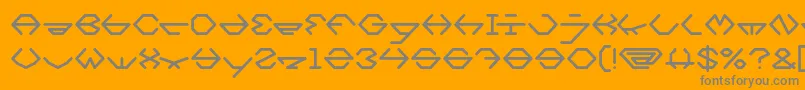 inside-Schriftart – Graue Schriften auf orangefarbenem Hintergrund
