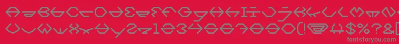 フォントinside – 赤い背景に灰色の文字