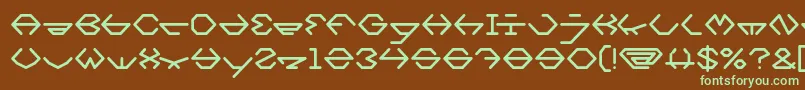 inside Font – Green Fonts on Brown Background