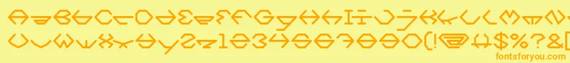 inside Font – Orange Fonts on Yellow Background