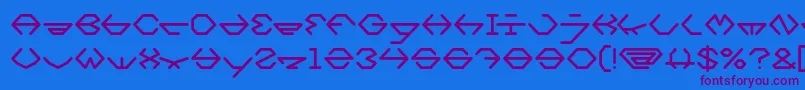 inside Font – Purple Fonts on Blue Background
