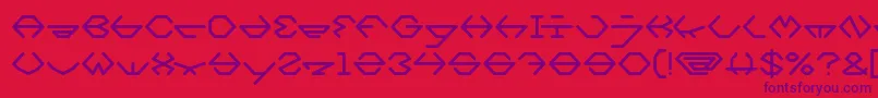 inside Font – Purple Fonts on Red Background