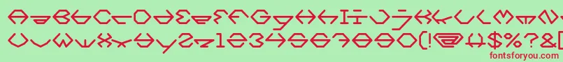 inside Font – Red Fonts on Green Background
