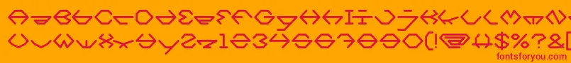 inside Font – Red Fonts on Orange Background