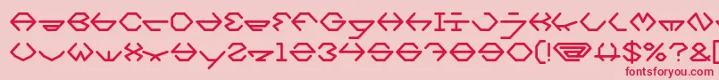 inside Font – Red Fonts on Pink Background