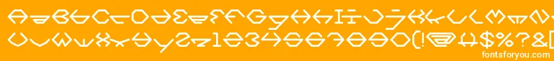 inside Font – White Fonts on Orange Background