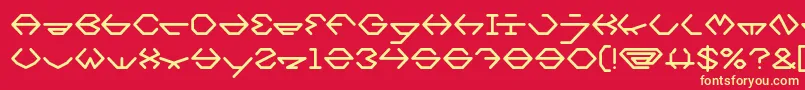 inside Font – Yellow Fonts on Red Background
