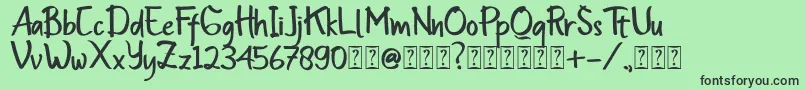 Insomenest Font – Black Fonts on Green Background
