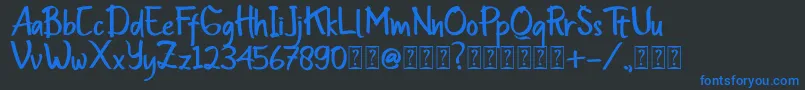 Insomenest Font – Blue Fonts on Black Background