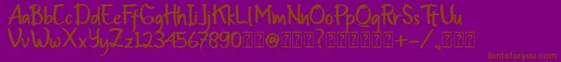 Insomenest Font – Brown Fonts on Purple Background