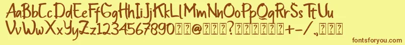 Insomenest Font – Brown Fonts on Yellow Background