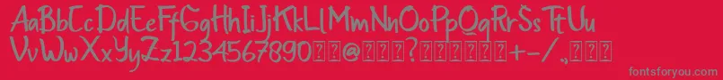 Insomenest Font – Gray Fonts on Red Background