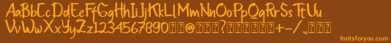 Insomenest Font – Orange Fonts on Brown Background