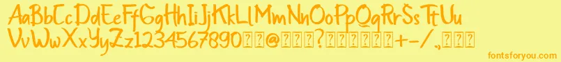 Insomenest Font – Orange Fonts on Yellow Background