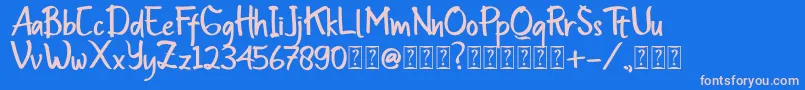 Insomenest Font – Pink Fonts on Blue Background