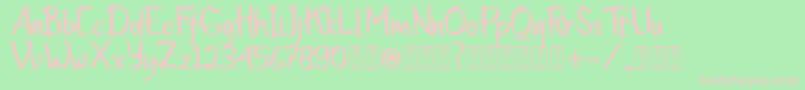 Insomenest Font – Pink Fonts on Green Background