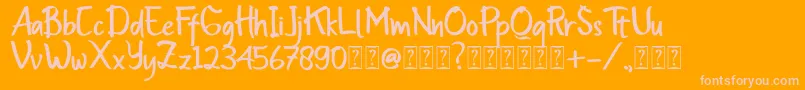 Insomenest Font – Pink Fonts on Orange Background