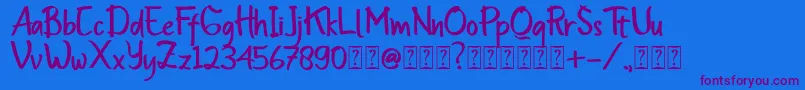 Insomenest Font – Purple Fonts on Blue Background