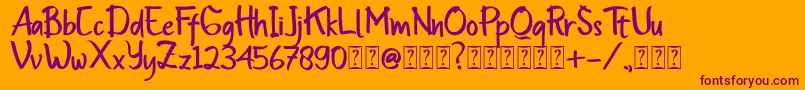 Insomenest Font – Purple Fonts on Orange Background