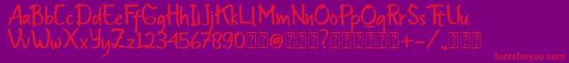 フォントInsomenest – 紫の背景に赤い文字