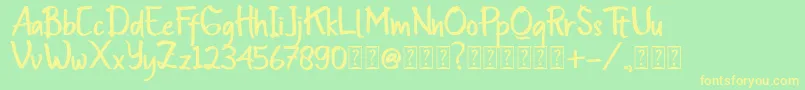 Insomenest Font – Yellow Fonts on Green Background
