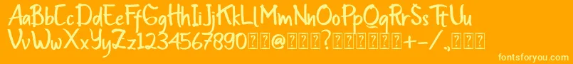 フォントInsomenest – オレンジの背景に黄色の文字