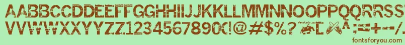 insomnesia fontvir us Font – Brown Fonts on Green Background