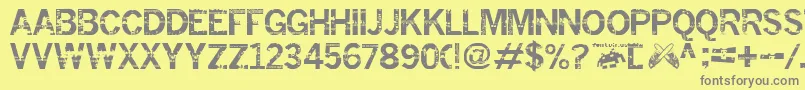 insomnesia fontvir us-fontti – harmaat kirjasimet keltaisella taustalla
