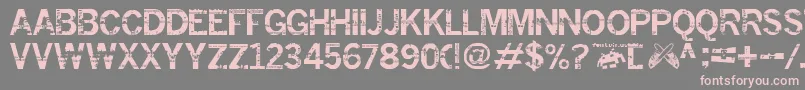 フォントinsomnesia fontvir us – 灰色の背景にピンクのフォント