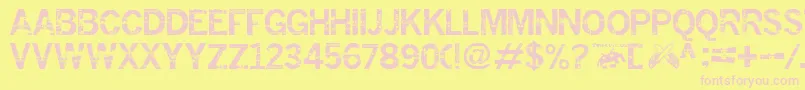 insomnesia fontvir us-fontti – vaaleanpunaiset fontit keltaisella taustalla