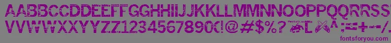 フォントinsomnesia fontvir us – 紫色のフォント、灰色の背景