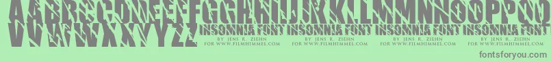 fuente Insomnia 1 – Fuentes Grises Sobre Fondo Verde
