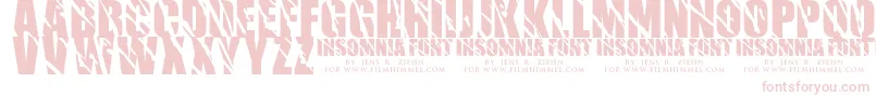 Insomnia 1 Font – Pink Fonts on White Background