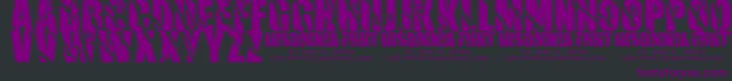 Insomnia 1 Font – Purple Fonts on Black Background